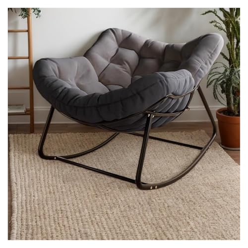 FGJUYLKvchgf Schaukelstuhl, bequemer Loungesessel, Balkon, Nickerchen, for mehrere Szenarien geeignet(Black) von FGJUYLKvchgf