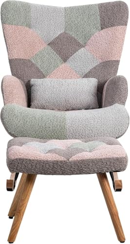 FGJUYLKvchgf Schaukelstuhl Loungesessel mit Fußhocker Bequemer Sessel for den Innenbereich von FGJUYLKvchgf