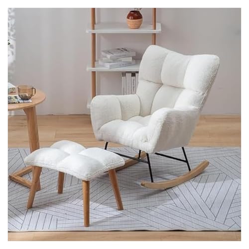 FGJUYLKvchgf Schaukelstuhl Relaxsessel mit Fußhocker Bequemer Loungesessel Ideal for Lesen von FGJUYLKvchgf