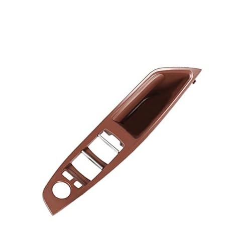 FGKDLDZCZM Auto Innengriffverkleidung Knopfschalter Für 5er F10/F11/F18 Rahmen-Stauraumtür-Innengriff Und Fenster, Linke Vordertür-Innenverkleidung, Fahrersitz(‎Red-brown-panel) von FGKDLDZCZM