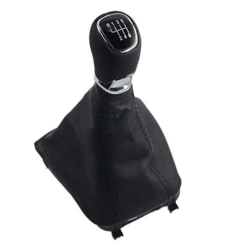 FGKDLDZCZM Schaltknauf 5/6 Geschwindigkeit Auto Schaltknauf Hebel Gaitor Boot Cover für Skoda für Superb 2 II MK2 (3T) 2008-2015(6 speed) von FGKDLDZCZM