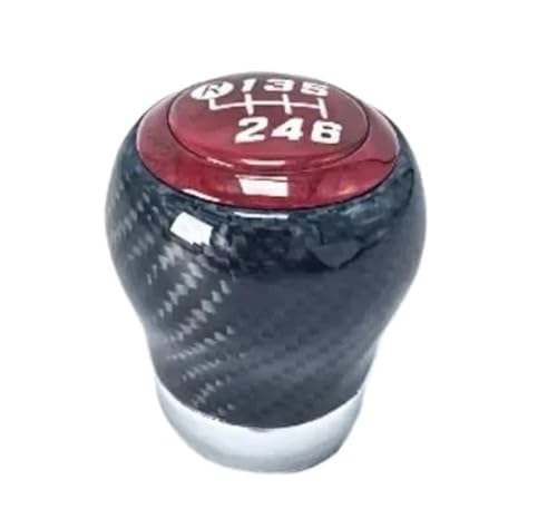 FGKDLDZCZM Schaltknauf 6-Gang-Schaltknauf aus Kohlefaser für Subaru BRZ für WRX für STI 2012 2013 2014 2015 2016 2017 2018 2019 2020 2021 2022 2023(Silver) von FGKDLDZCZM