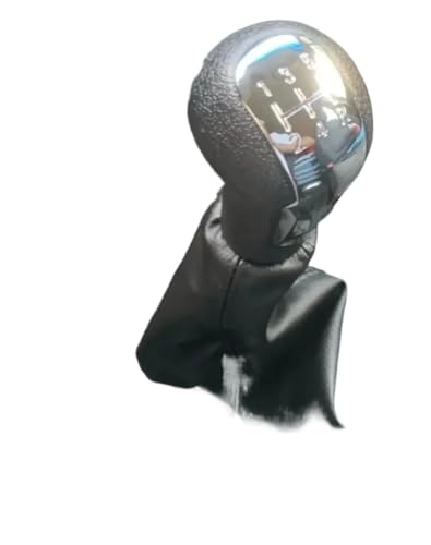 FGKDLDZCZM Schaltknauf Auto 5-Gang-Schaltgetriebe Schaltknauf für Chevrolet Matiz für Spark M300 2011 2012 2013 2014 2015 2016 Leder-Boot-Abdeckung(Chrome Knob Suit) von FGKDLDZCZM