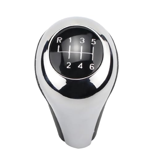 FGKDLDZCZM Schaltknauf Auto-Schalthebel-Schaltknauf für E46 E53 E60 E61 E63 E65 E81 E82 E83 E87 E90 E91 E92 für X1 für X3 für X5 M Verchromt Matt(Chrome 6 speed) von FGKDLDZCZM