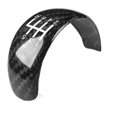 FGKDLDZCZM Schaltknauf Carbon Fiber Car Center Console Gear Schaltknauf Abdeckung Dekorative Trim Für Nissan 370Z Z34 2009-2018(Black) von FGKDLDZCZM