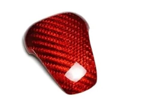 FGKDLDZCZM Schaltknauf Für SUBARU Corsstrek Carbon Fiber Be Shift Head Trim Cover 2024-2026 Innendekoration Modifikation Zubehör(Red Carbon) von FGKDLDZCZM