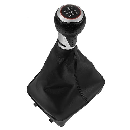 FGKDLDZCZM Schaltknauf Für VW Für Polo 9N 9N2 2002 2003 2004 2005 2006 2007 2008 2009 Auto Schaltknauf 5/6 Geschwindigkeit Getriebe Griff Hebel Stick(6 Speed B0272) von FGKDLDZCZM