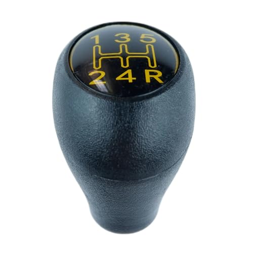FGKDLDZCZM Schaltknauf Schwarz & Silber/Rot/Grün/Gelb 5 Geschwindigkeit Schaltknauf Hebel Fit Für 504 505 205 309(Yellow) von FGKDLDZCZM