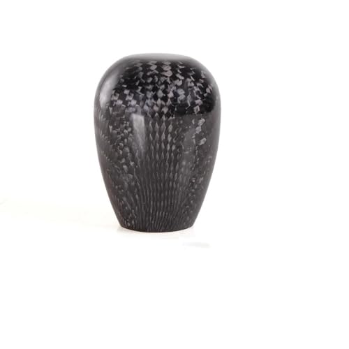FGKDLDZCZM Schaltknauf Universal Oval Auto Manuelle Carbon Fiber Schaltknauf Mit Adapter Getriebe Stick Kopf Shifter Hebel Knauf(Black) von FGKDLDZCZM