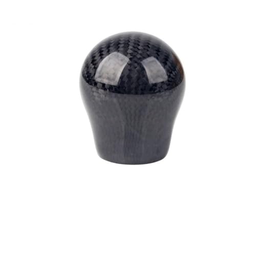 FGKDLDZCZM Schaltknauf Universal-Schaltknauf aus Kohlefaser für manuelle Getriebe, Schalthebelkopf, Schalthebelgriff mit Begrenzeradapter(Black) von FGKDLDZCZM