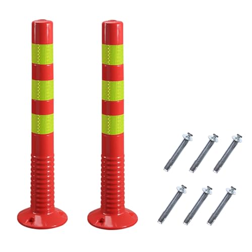 Flexible TPU-Poller mit reflektierendem Band – langlebige Absperrpfosten for bessere Sichtbarkeit und Schutz(Red Yellow,2pcs) von FGNIWAAE