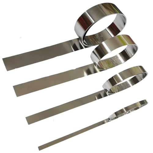 Hochelastischer 301ss-Streifen – 1 Meter, 0,1 mm bis 0,8 mm Dicke, 5 mm/50 mm Breite, perfekt for Federn und Heimwerkerprojekte(0.1x8x1000mm) von FGNIWAAE