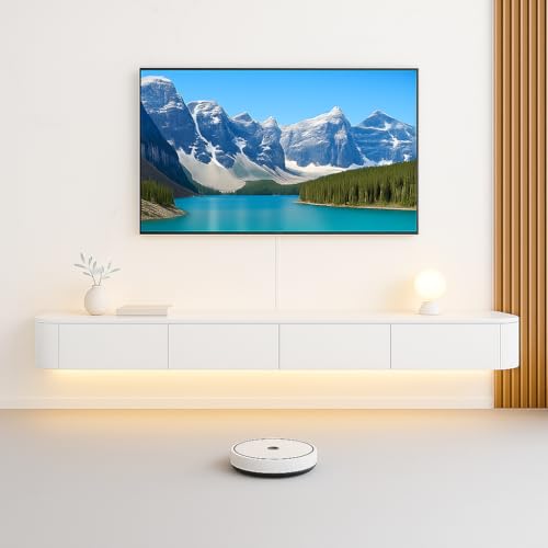 FGNIXLN TV Lowboard,120-240 cm Moderner TV Schrank Fernsehschrank für das Wohnzimmer Geeignet für das Wohnzimmer und Schlafzimmer (Weiß/LED, 160CM) von FGNIXLN