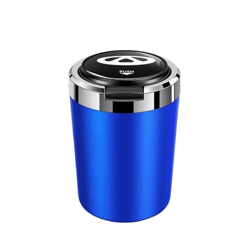 FGQDOL Auto Aschenbecher Metall Innenbehälter für Chery Tiggo 3X / Tiggo 2 Tiggo 7 Arrizo 8, LED Automatiklicht Druckknopf Entriegelung Schichtdesign Dichtungssystem Einfache Reinigung,D von FGQDOL