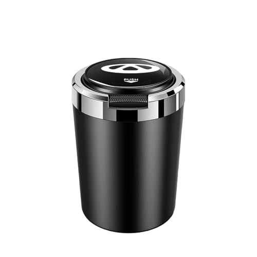 FGQDOL Auto Aschenbecher Metall Innenbehälter für Chery Tiggo 9 Tiggo 8 Tiggo 5X / Tiggo 4 EQ7, LED Automatiklicht Druckknopf Entriegelung Schichtdesign Dichtungssystem Einfache Reinigung,B von FGQDOL