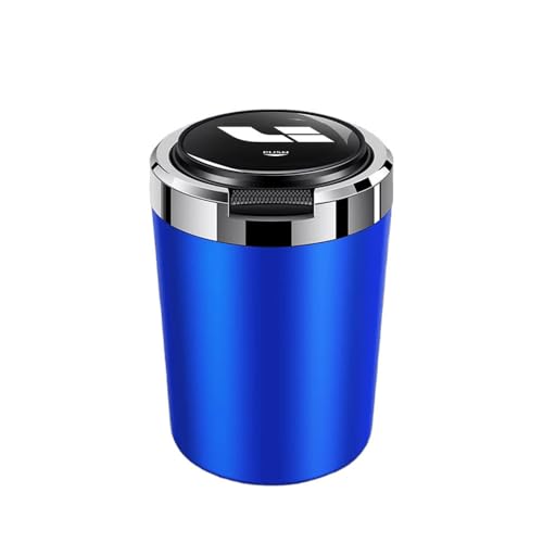 FGQDOL Auto Aschenbecher Metall Innenbehälter für Li Auto L9 Li Auto L6, LED Automatiklicht Druckknopf Entriegelung Schichtdesign Dichtungssystem Einfache Reinigung,D von FGQDOL