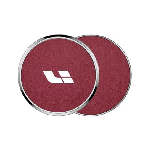 FGQDOL Auto Becherhalter Matte für Li Auto L9 Li Auto L6, Leder Oberfläche Zinnlegierung Rand Verdickte Struktur Anodisierte Veredelung Doppelseitig rutschfest Abwaschbar,Gunmetal Edge Retro Red FGQDOL Auto Becherhalter Matte für Li Auto L9 Li Auto L6, Leder Oberfläche Zinnlegierung Rand Verdickte Struktur Anodisierte Veredelung Doppelseitig rutschfest Abwaschbar,Gunmetal Edge Retro Red von FGQDOL