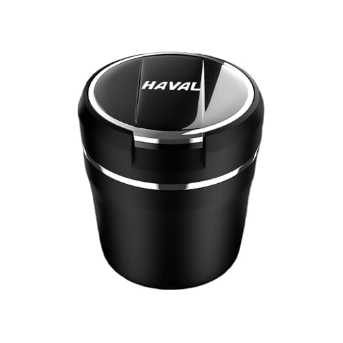 FGQDOL Autoaschenbecher Keramik Innenraum für Great Wall Motor HAVAL H6 HAVAL Dargo, LED Nachtlicht Automatisches Licht Zerlegbar Dichtungsring Einfache Reinigung Rauchgeruch Blockierung von FGQDOL