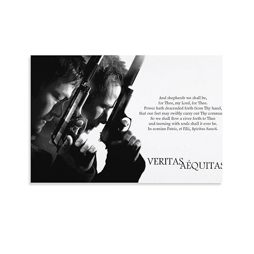 Boondock Saints Filmposter Boondock Saints Prayer Poster Leinwand Malerei Wandkunst Poster für Schlafzimmer Wohnzimmer Dekor 40 x 60 cm Unrahmen von FGRID