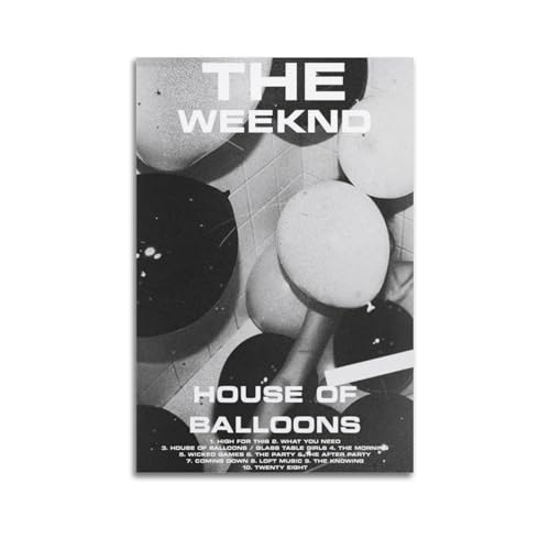 FGTGWFC House of Balloons The WeekndAlbum Cover Poster Musikposter Leinwand Wandkunst Poster Schlafzimmer Dekor Teen Haus Dekor Kunst 50 x 75 cm Unframe-38 von FGTGWFC