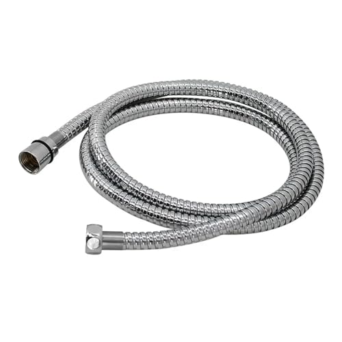 FGUJSUR 1/2 Zoll Flexibler Duschschlauch 1 m/1,5 m/2 m Schläuche Edelstahl Chrom Badezimmer Wasserkopf Duschkopfrohr Für Handbrause(1.5M) von FGUJSUR