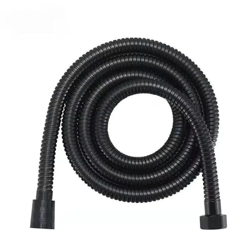 FGUJSUR 1,5/2 M Dusche Schlauch Edelstahl Dusche Rohr Schwarz/Silber Bad Lieferungen Rohr PVC Bad Wasserhahn Ersatzteile leuchte Für Handbrause(Black,1.5m) von FGUJSUR
