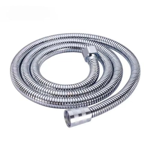 FGUJSUR 1,5/2 M Dusche Schlauch Edelstahl Dusche Rohr Schwarz/Silber Bad Lieferungen Rohr PVC Bad Wasserhahn Ersatzteile leuchte Für Handbrause(Silver,1.5m) von FGUJSUR