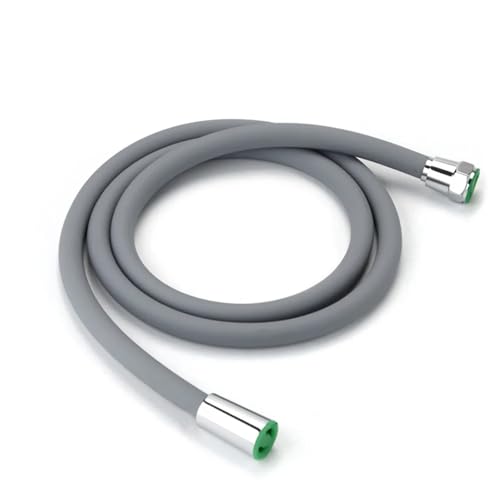 FGUJSUR 1,5/2 M Silikon Flexible Dusche Schlauch Anti-Wicklung Verlängerung Hochdruck Rohr Duschkopf Rohr Badezimmer Faucte Zubehör Für Handbrause(Grey,1.5M) von FGUJSUR