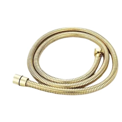 FGUJSUR 1,5 m Flexibler Duschschlauch aus Edelstahl mit doppelter Verriegelung for Badezimmer-Wasserleitungen Für Handbrause(Gold) von FGUJSUR