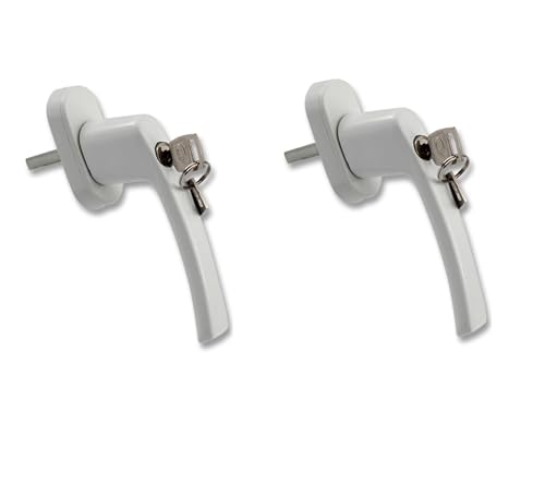 FGUJSUR Aluminiumgriffe for den Innenbereich, 2er-Pack, Glasgriff, runder Sicherheitsgriff for Zuhause, mit Schlüssel, mit Verriegelung und Stift Für Fenster, Balkontüren von FGUJSUR