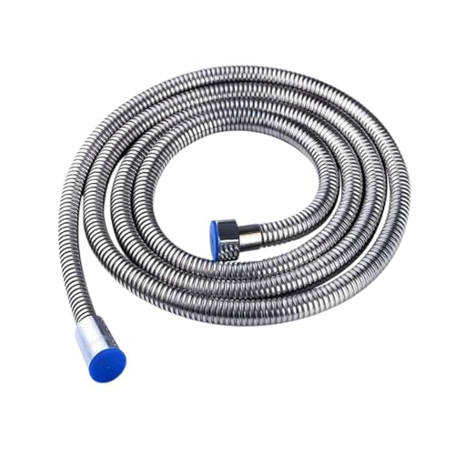 FGUJSUR Bad Dusche Schlauch Edelstahl Verlängerung Rohr Bad Lieferungen Warmwasser Dusche Rohr 1PCS 1,5/2m Wasserhahn ersatz Teile Für Handbrause(Silver,2m) von FGUJSUR