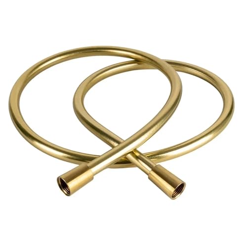 FGUJSUR Haushalts-Duschschlauch aus gebürstetem Gold, weich und robust, hitzebeständig, glänzender Duschschlauch, Warmwasserbereiter-Zubehör Für Handbrause(2m) von FGUJSUR