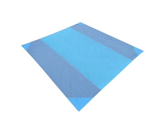 Wasserdichte Tasche Strand Decke Klapp Camping Matte Matratze Tragbare Leichte Matte Outdoor Picknick Matte Sand Strand Matte FüR Familienkonzerte, Strand, Park, Camping, Wande(Blue 270 X 210cm) von FGUJSUR