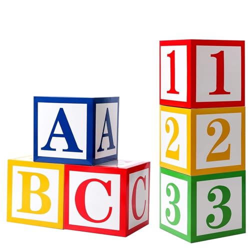 FGUUTYM Graduation Homecoming Party Bunte ABC Buchstaben Papier Box Dekoration Indoor-Event Party Requisiten Liefert Veranstaltungsstühle 10er Pack (A, One Size) von FGUUTYM