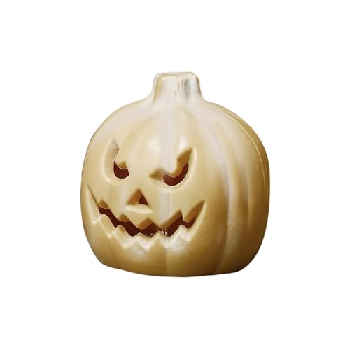 FGUUTYM Halloween Keramik Nachtlicht Ton Dekor mit LED Flammeneffekt Partydeko Für Damen Rosé (White, One Size) von FGUUTYM