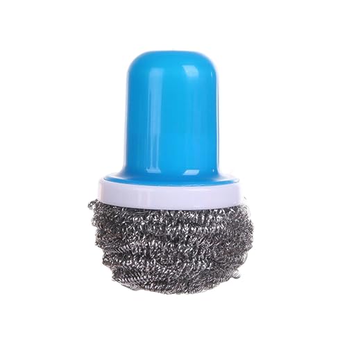FGUUTYM Home Kitchen Stainless Wire Pot Dish Cleaning Brush Washing Scrubber Proof Dust Removal Washing Too Spülbürste Mit Spülmittelspender (Blue, One Size) von FGUUTYM