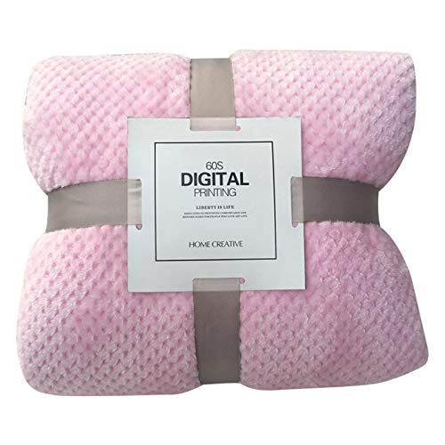 FGUUTYM Kuscheldecke Warm Decke Bett Plaid Dickes Mesh Große Warme Weiche Heimtextilien Große Kuscheldecke Fell (Pink, M) von FGUUTYM