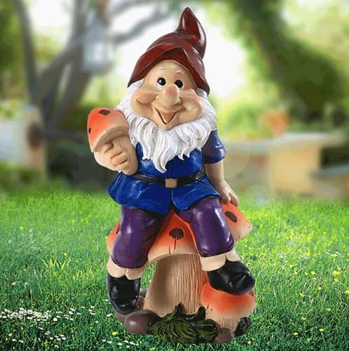 FGX Gartenstatue, Gnometastic, Polyresin, Gartenstatue, Gartenzwerg, Gartendekoration, für Haus, Zubehör, Gartendekoration, Dekoration, Geburtstag (A) von FGX