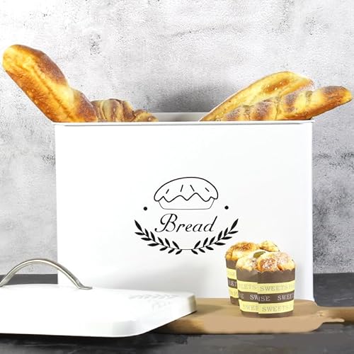 FGXY Brotkasten, Vintage Metall Aufbewahrungsbox Knäckebrot Box Brotbehälter für Brot Toast Kekse(32 * 22 * 18cm) von FGXY