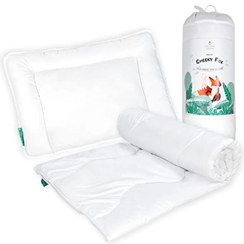 FAM' Home Baby Bettdecke und Kissen Set Cheeky Fox, Kinderbettdecke 90 x120 und 40x60 cm Kopfkissen |Oeko-Tex Standard 100 Zertifiziert| Antiallergie-Option| Geeignet für 70x140 cm Betten von FH FAM' HOME HOME COSINESS