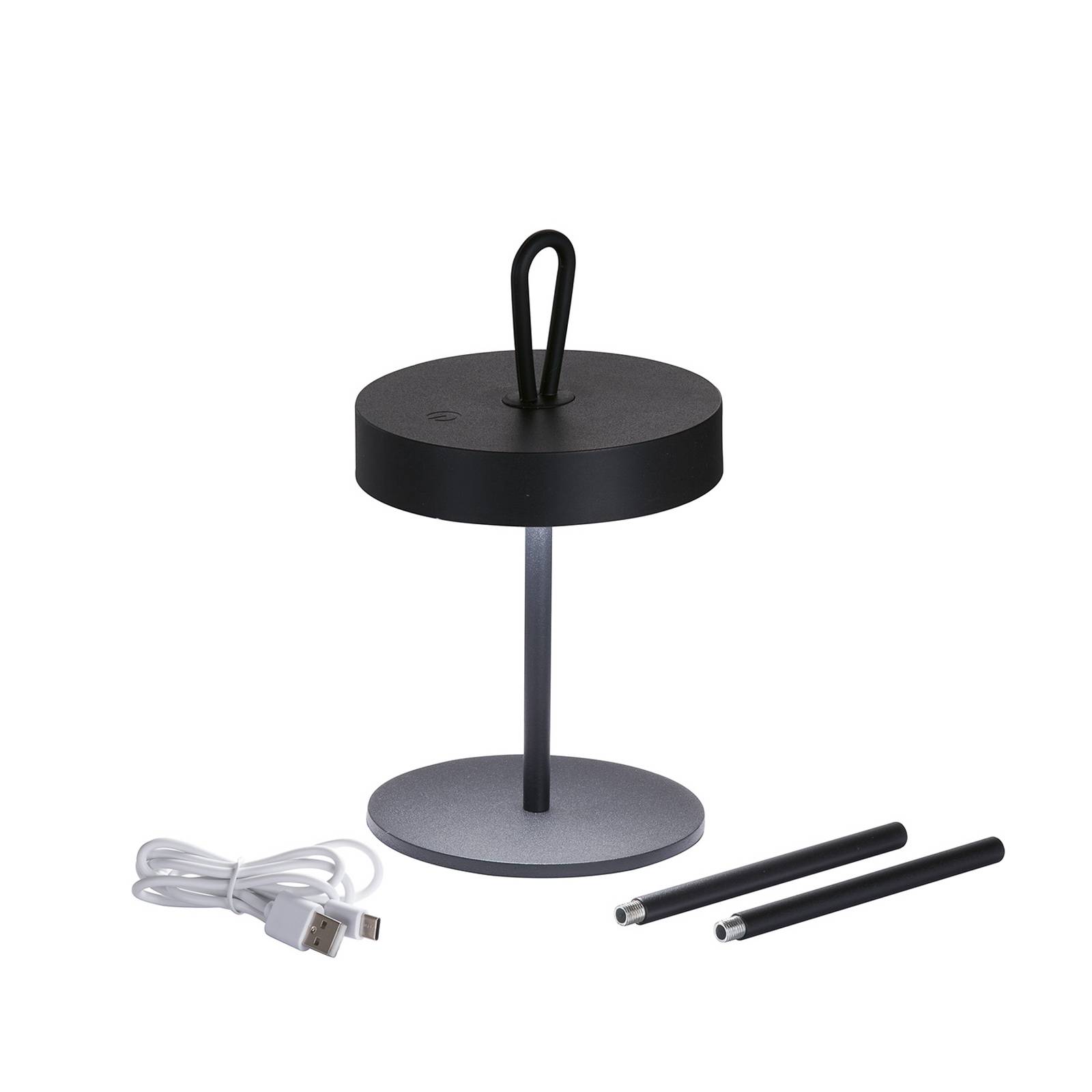 LED-Akku-Tischleuchte Dord, Touchdimmer, schwarz LED-Akku-Tischleuchte Dord, Touchdimmer, schwarz von FH Lighting