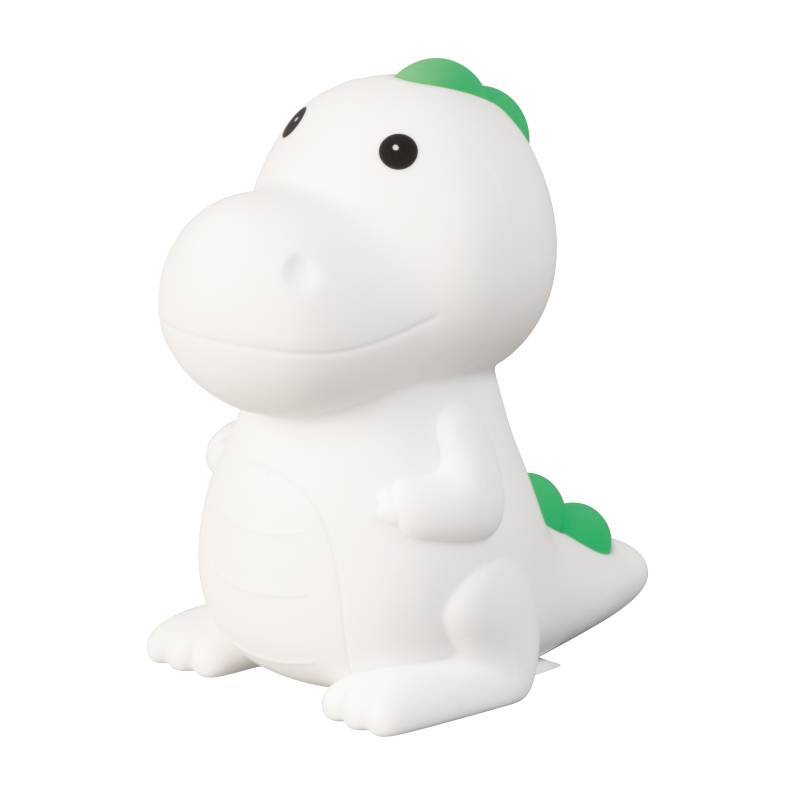 FH Lighting LED-Tischleuchte POLDI in Silikon weiß, Dinosaurier von FH Lighting