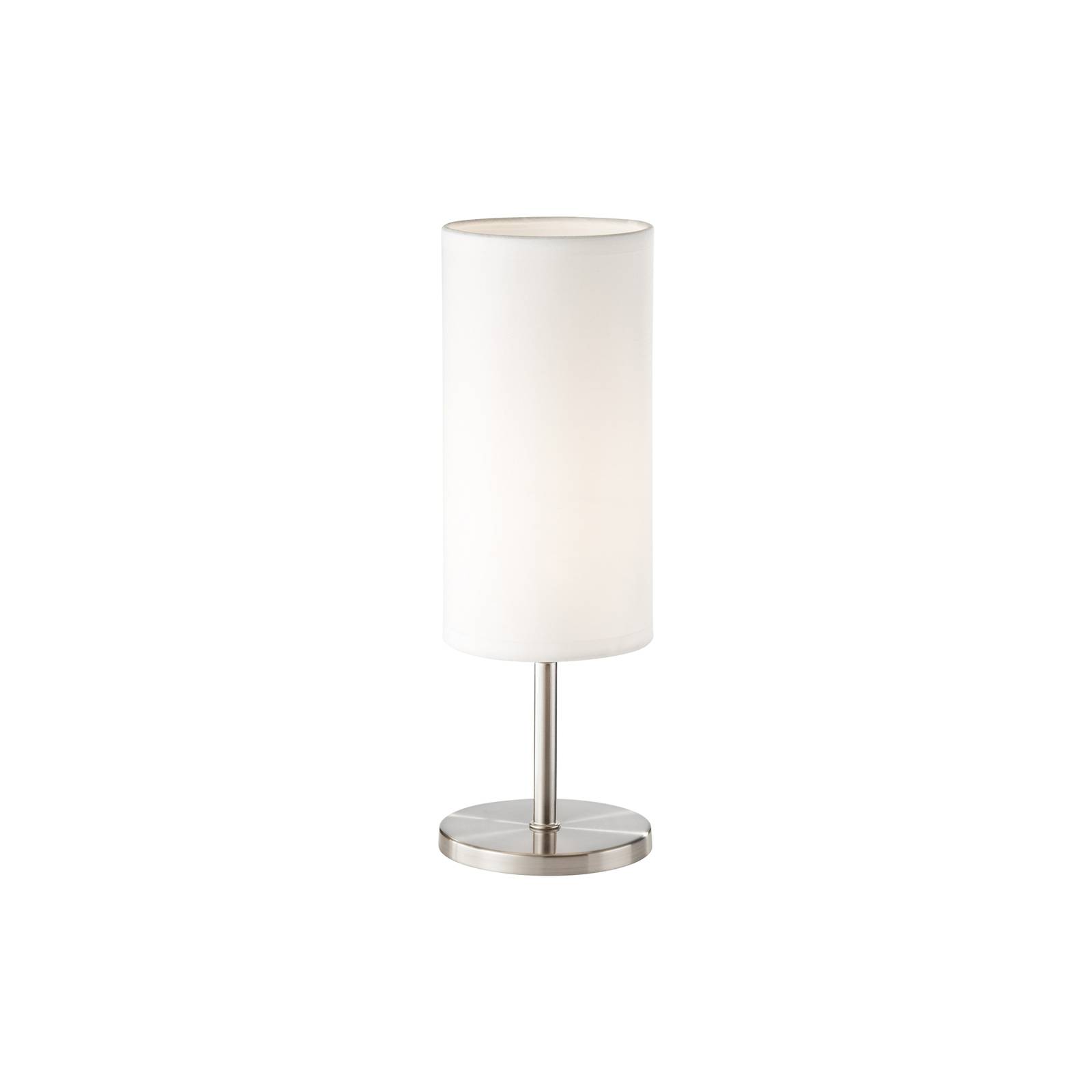 Tischlampe Kira, Textilschirm, nickel/weiß von FH Lighting