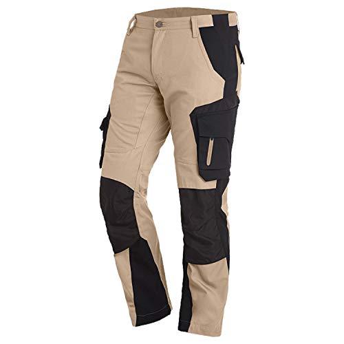 FHB Arbeitshose Florian - 1 Stück, 46, beige/schwarz, 35-125100-1320-46 von FHB