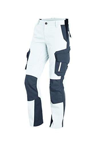 FHB Damen Arbeitshose "Alma" Größe 40 in Weiß-anthrazit, 1 Stück, 125600-1012-40 von FHB