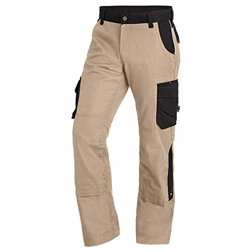 FHB Premium Bundhose Twill 300, 1 Stück, 27, beige / schwarz, 35-130430-1320-27 von FHB