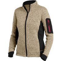 FHB Arbeitsjacke Strick Fleece MARIEKE 79596 1320 beige schwarz Gr. 3XL von FHB