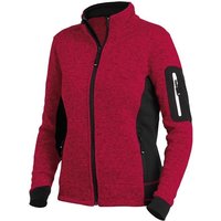 FHB - Arbeitsjacke Strick Fleece marieke 79596 3320 rot schwarz Gr. s von FHB