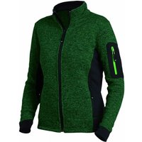 FHB - marieke Strick-Fleece-Jacke Damen, grün-schwarz, Gr. l von FHB