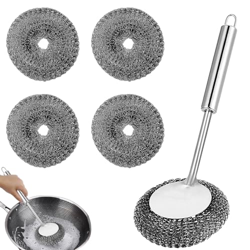 FHBHJNATC 5 Stück Set Stahlschwamm Griff, Topfreiniger Edelstahl, Stahlwolle Schwamm, es Wird Verwendet, um Küchenutensilien wie Küchenherde, Töpfe, Schüsseln, Töpfe Usw. zu Reinigen FHBHJNATC 5 Stück Set Stahlschwamm Griff, Topfreiniger Edelstahl, Stahlwolle Schwamm, es Wird Verwendet, um Küchenutensilien wie Küchenherde, Töpfe, Schüsseln, Töpfe Usw. zu Reinigen von FHBHJNATC
